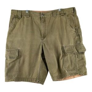 Duluth Trading Co Cargo Utility Shorts Mens Size 46 (44) Olive Green‎ Outdoor